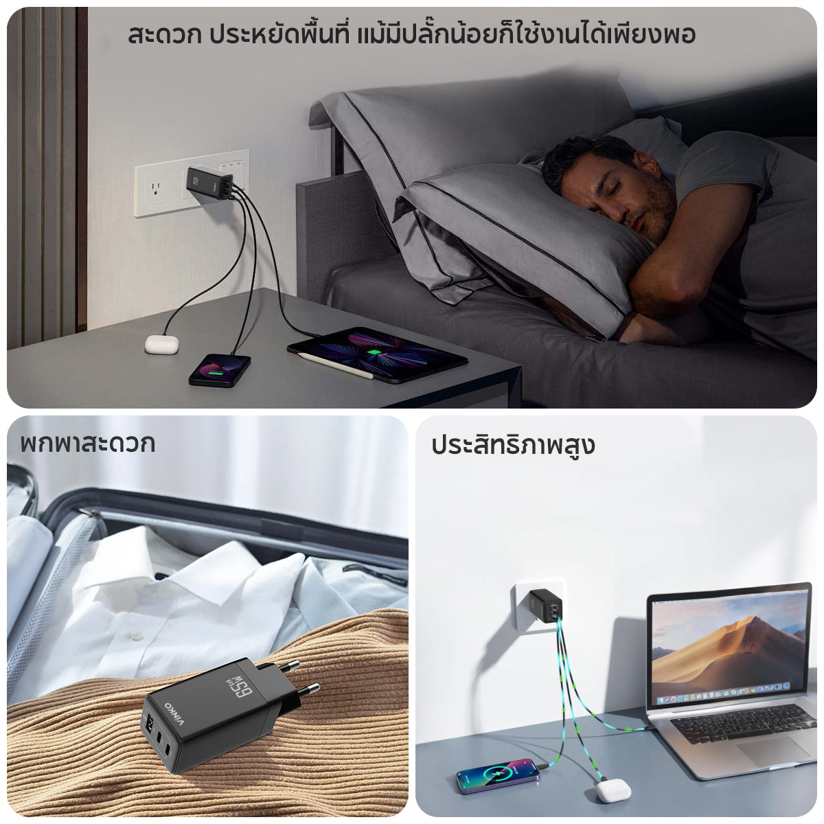 VINKO Charger 65W GaN Charger