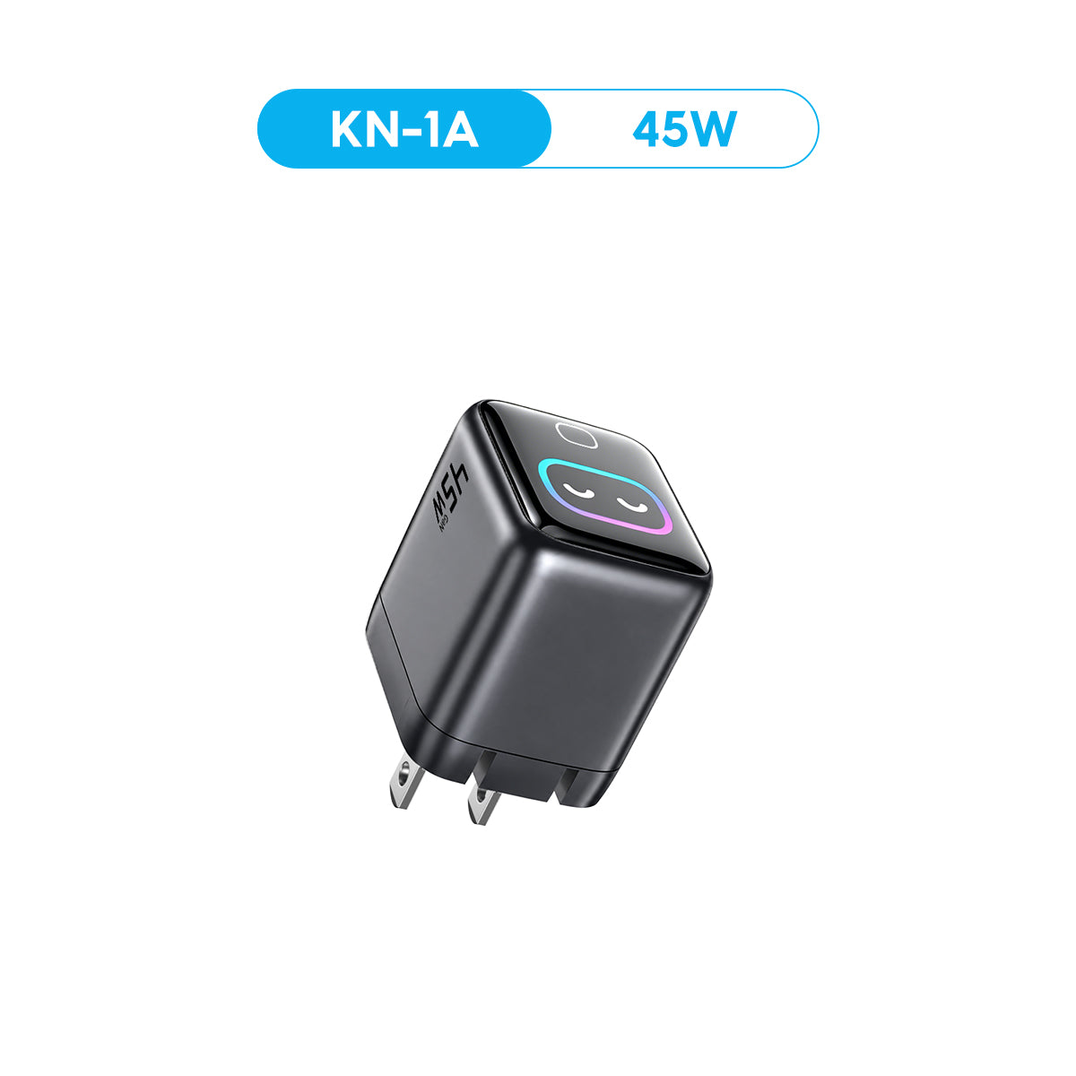 Vinko KN-1A 45W Charger GaN Smart display Compact และพับได้ USB C for iPhone 17 Pro/Samsung