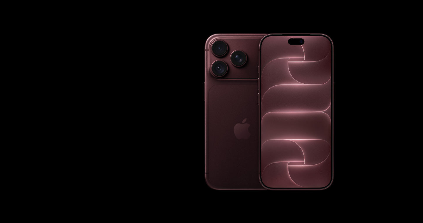 ด้านหน้าและด้านหลังของ iPhone 18 Pro สีเบอร์กันดี