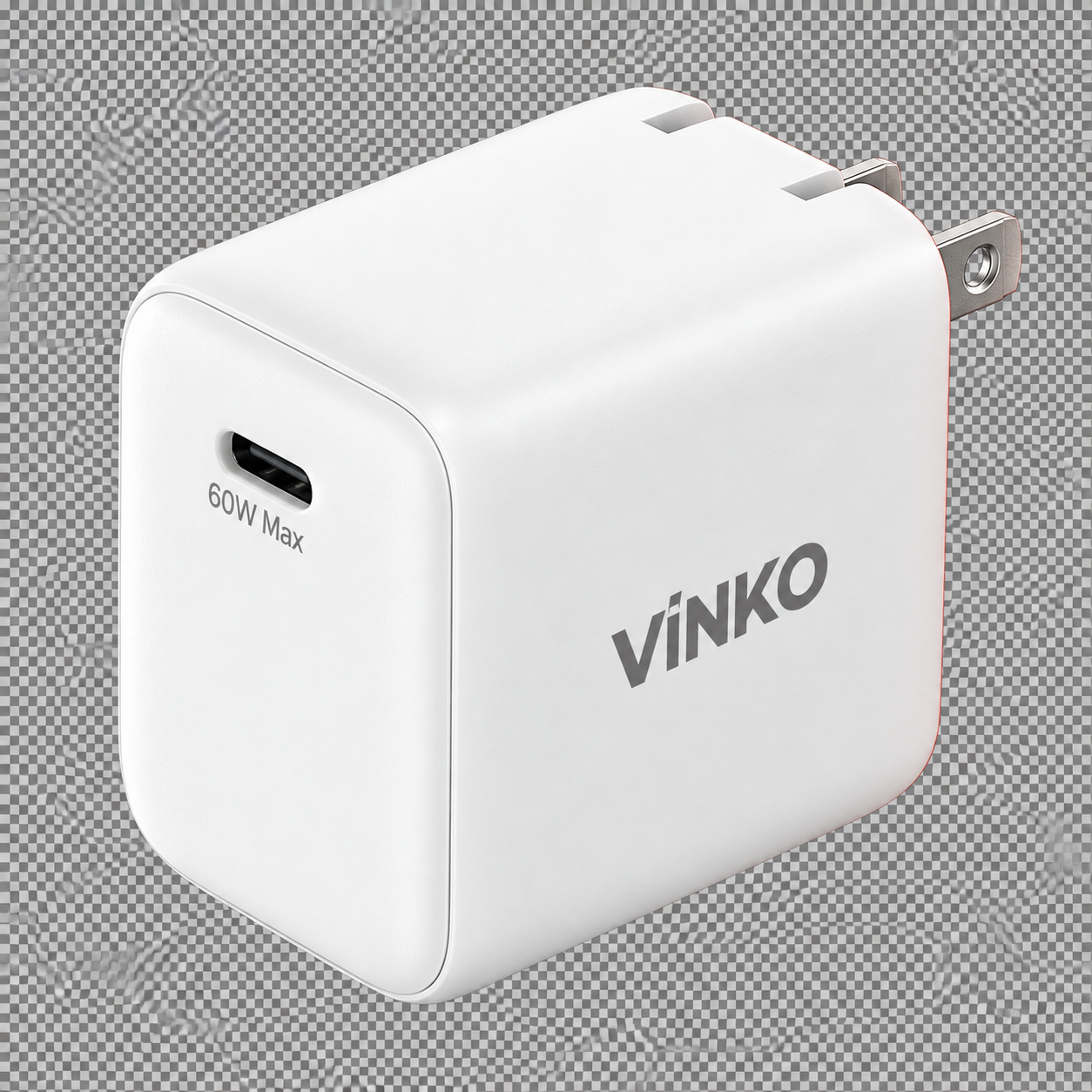 ภาพจำลองอะแดปเตอร์ VINKO K1005 60W Max สีขาว